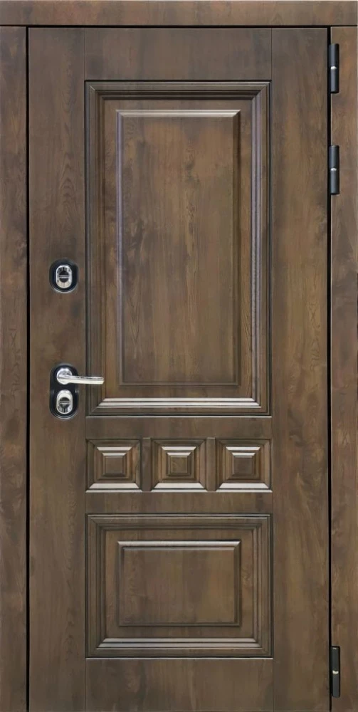 Входная дверь ДвериПРО Аура СБ-1 (лак. белое, 16мм, беленый дуб) DPRO200536 внешняя сторона