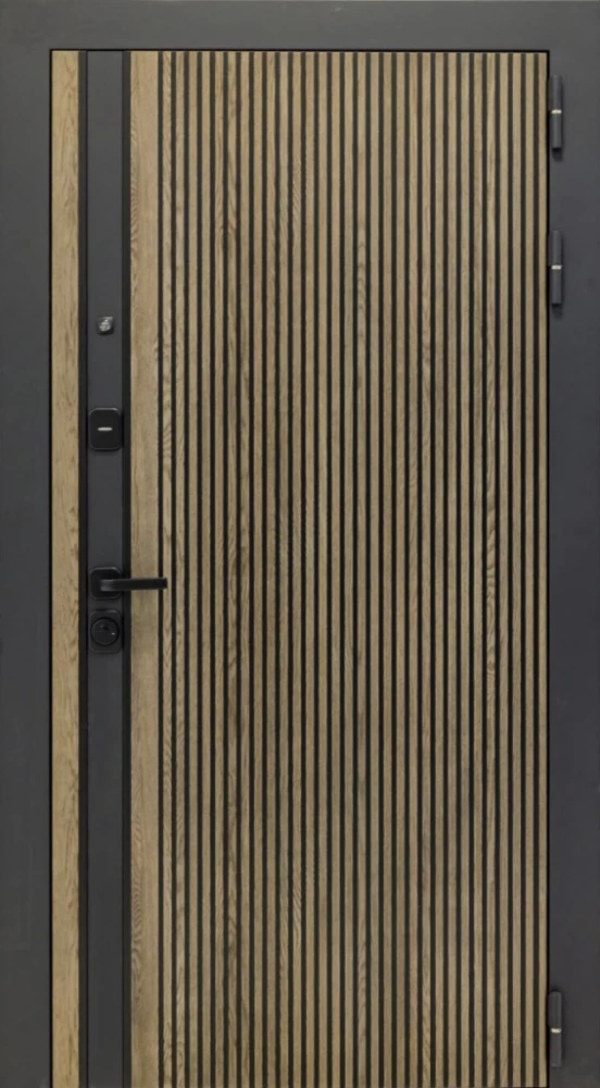 Входная дверь ДвериПРО Росна СБ-1 (ст. белое, 16мм, Капучино) DPRO228139 внешняя сторона