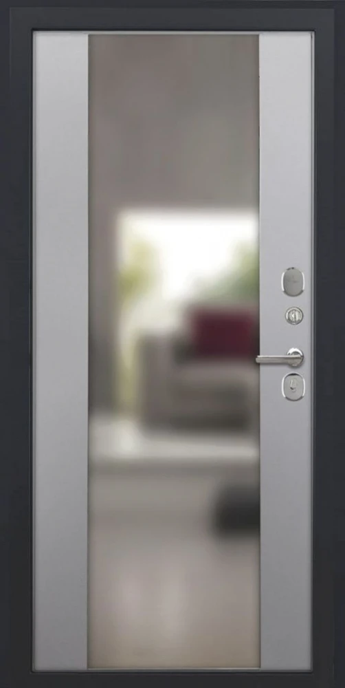 Входная дверь ДвериПРО Д-68 Алиса (16мм, ПВХ софт грей, зеркало) DPRO200970 внутренняя сторона